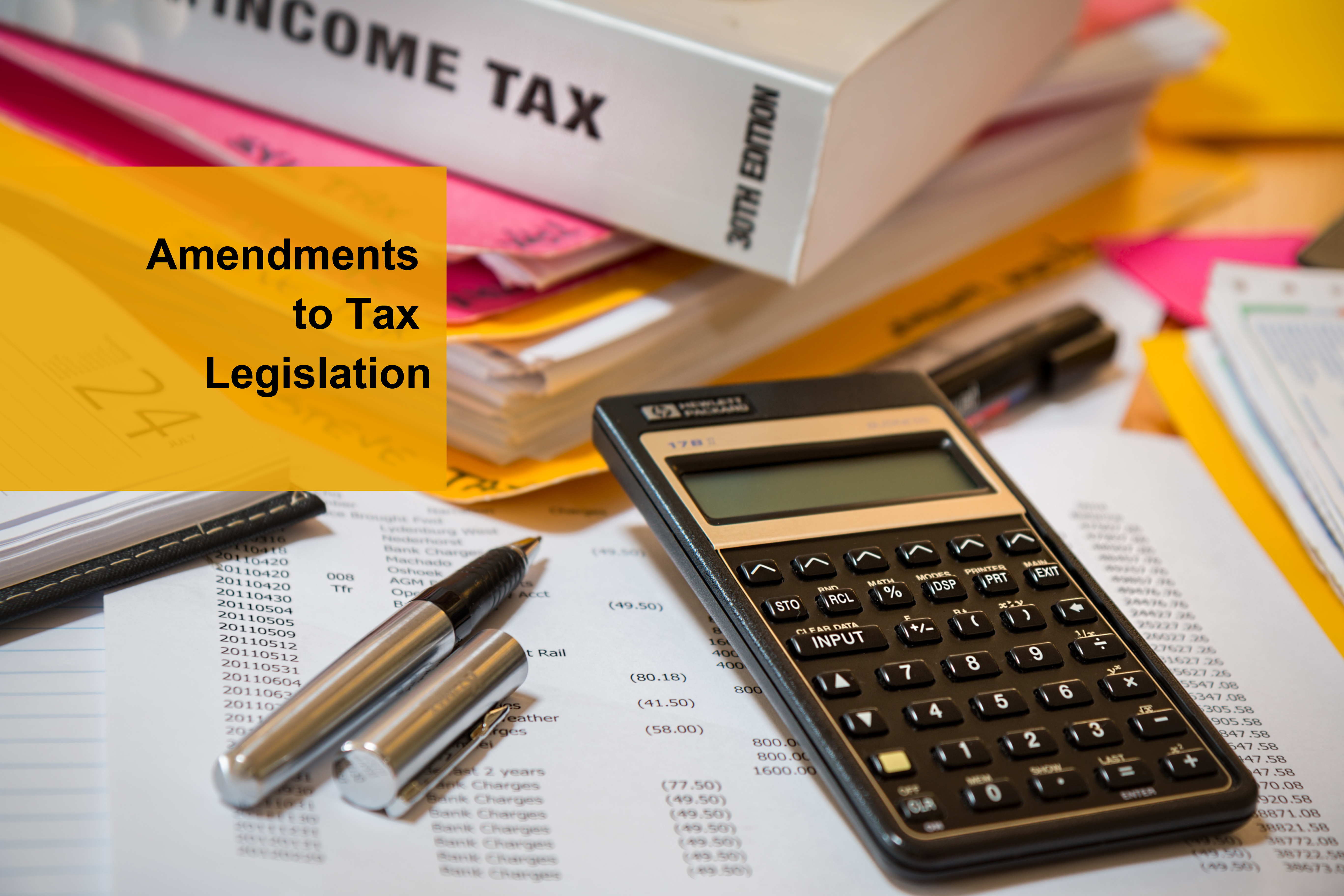 Amendments to Tax Legislation bogalaw journal